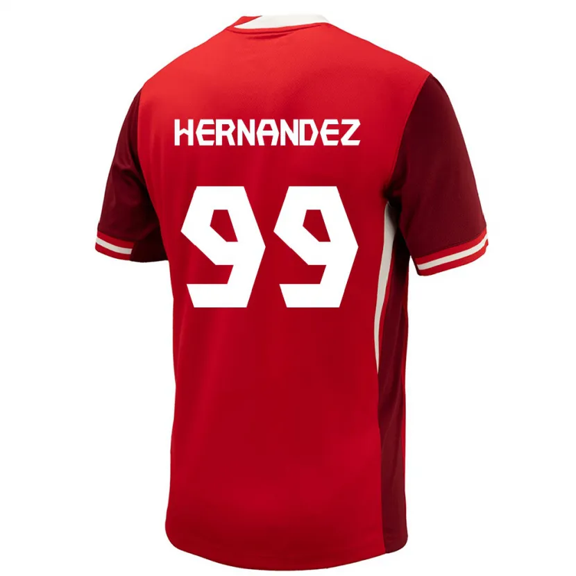 Danxen Men Canada Jeneva Hernandez Gray #99 Red Home Jersey 24-26 T-Shirt