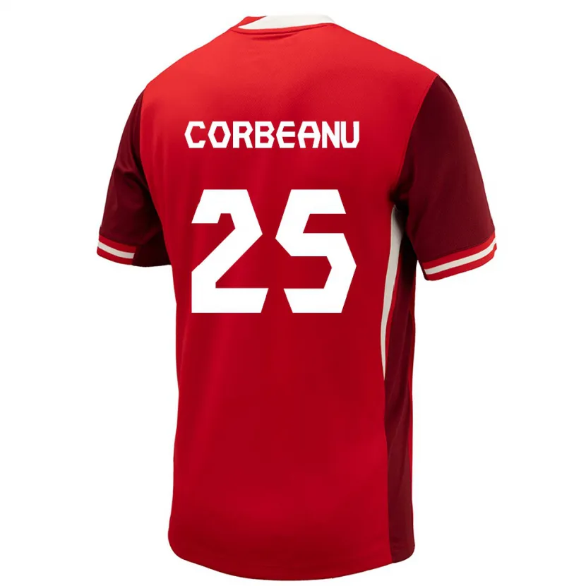 Danxen Men Canada Theo Corbeanu #25 Red Home Jersey 24-26 T-Shirt