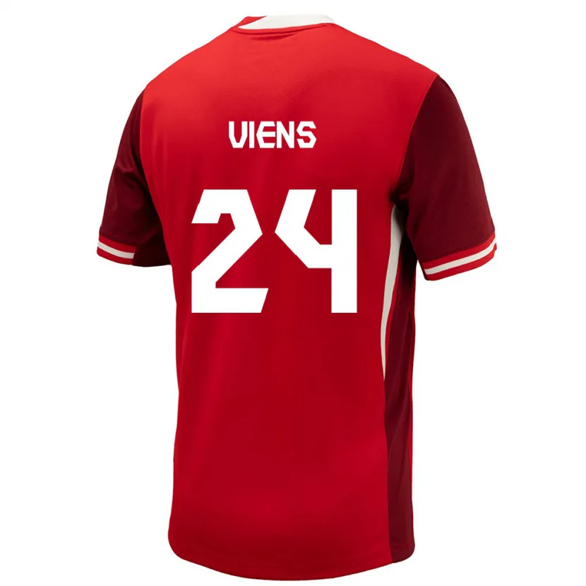 Danxen Men Canada Evelyne Viens #24 Red Home Jersey 24-26 T-Shirt