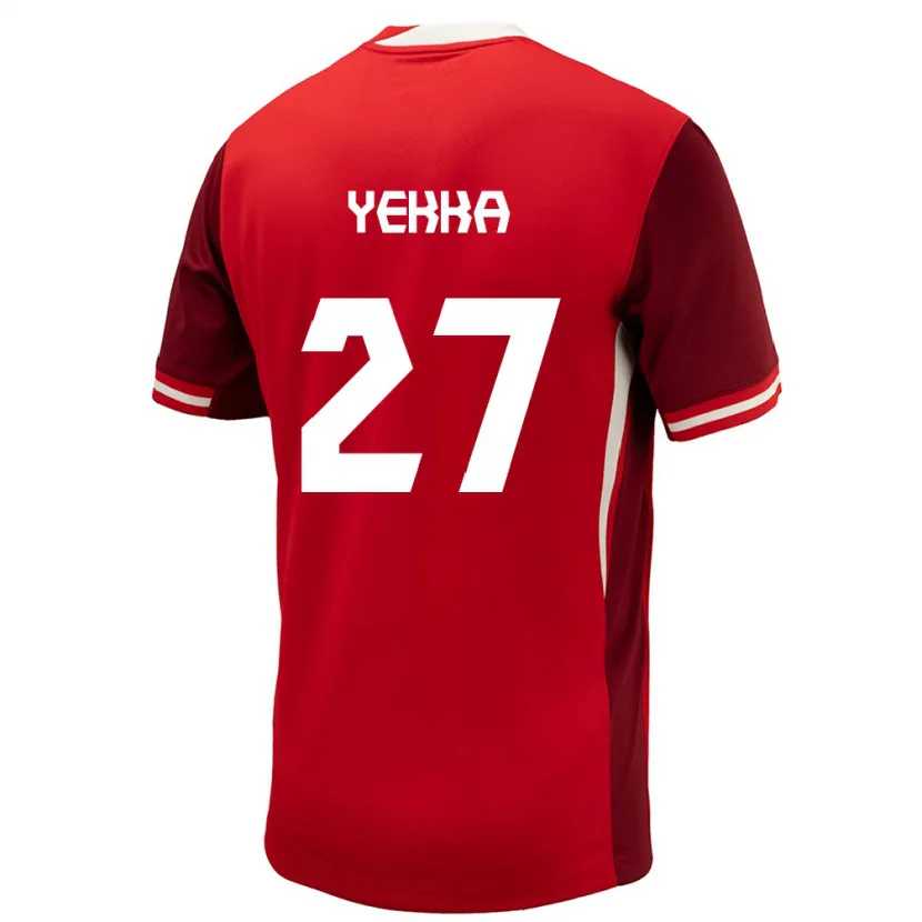 Danxen Men Canada Sura Yekka #27 Red Home Jersey 24-26 T-Shirt