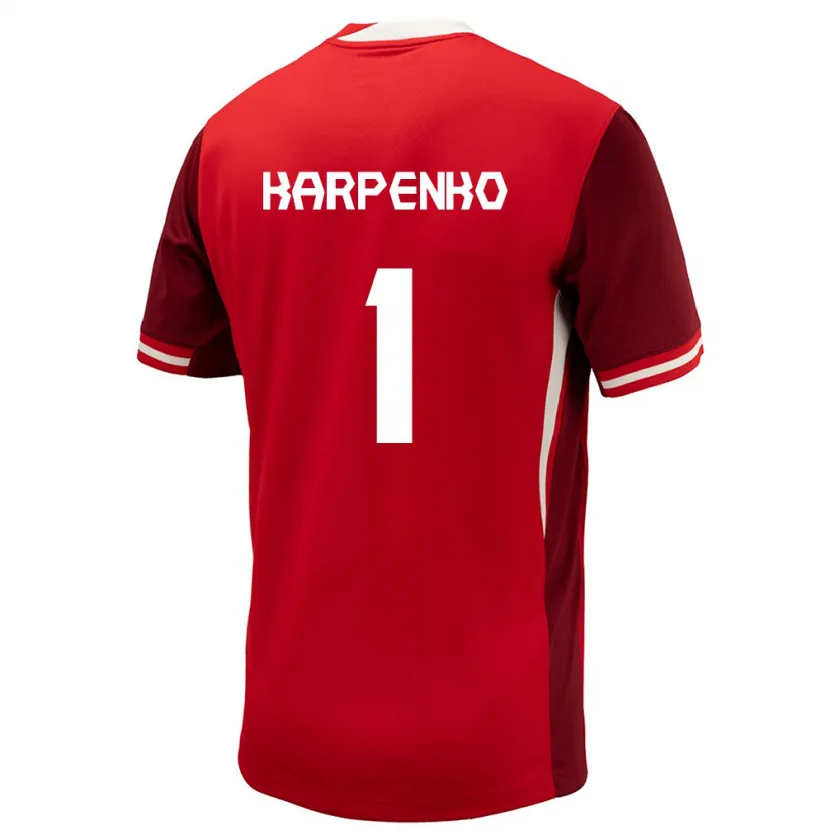 Danxen Men Canada Anna Karpenko #1 Red Home Jersey 24-26 T-Shirt