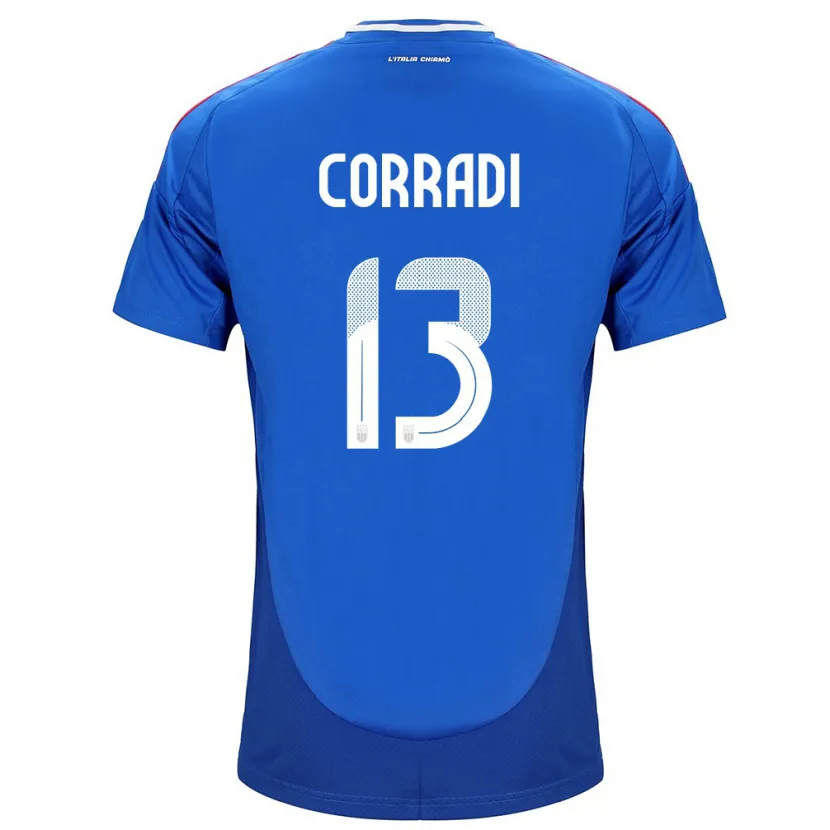 Danxen Men Italy Christian Corradi #13 Blue Home Jersey 24-26 T-Shirt