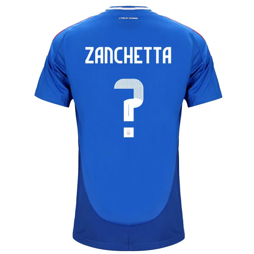 Danxen Men Italy Mattia Zanchetta #0 Blue Home Jersey 24-26 T-Shirt