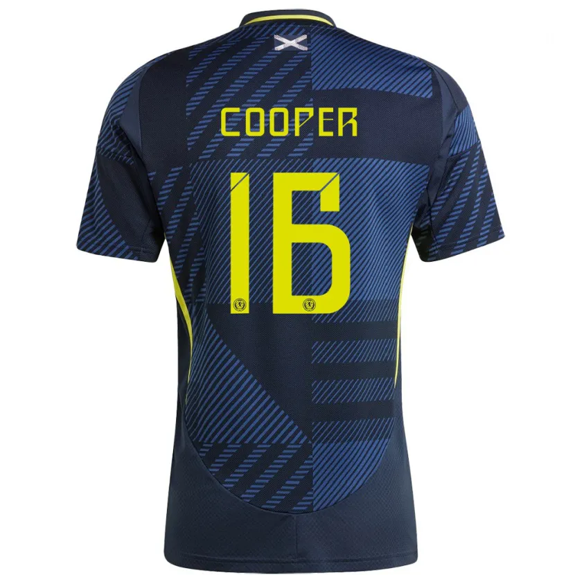 Danxen Men Scotland Liam Cooper #16 Dark Blue Home Jersey 24-26 T-Shirt