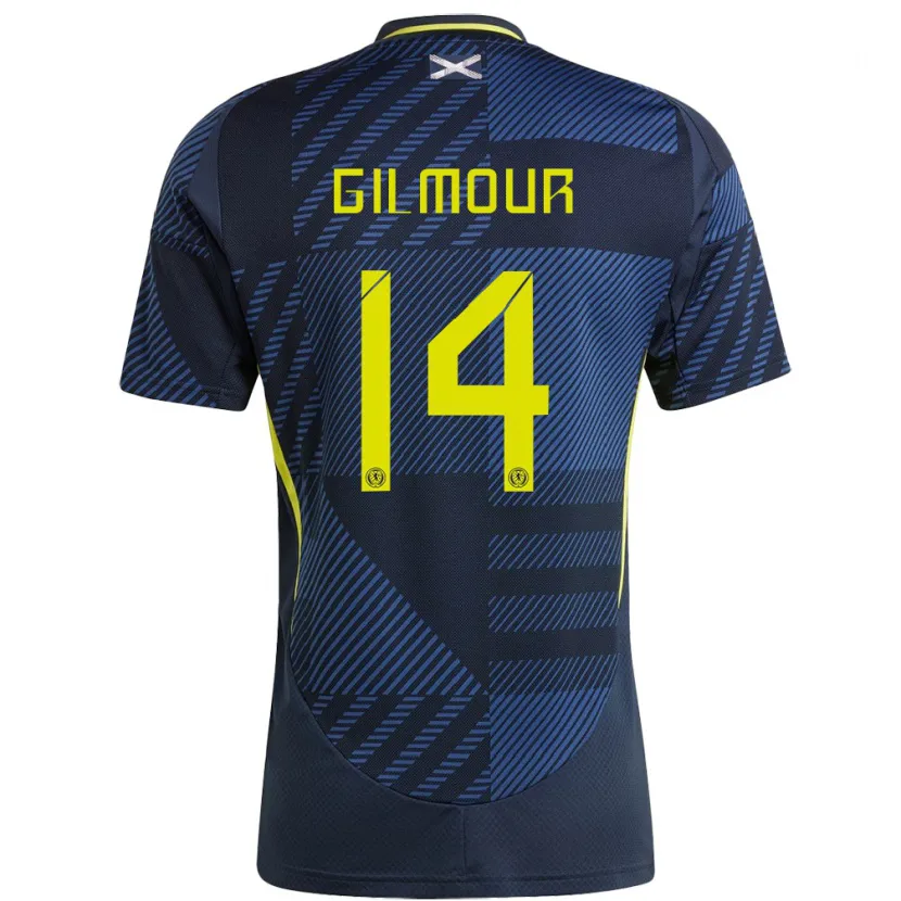 Danxen Men Scotland Billy Gilmour #14 Dark Blue Home Jersey 24-26 T-Shirt