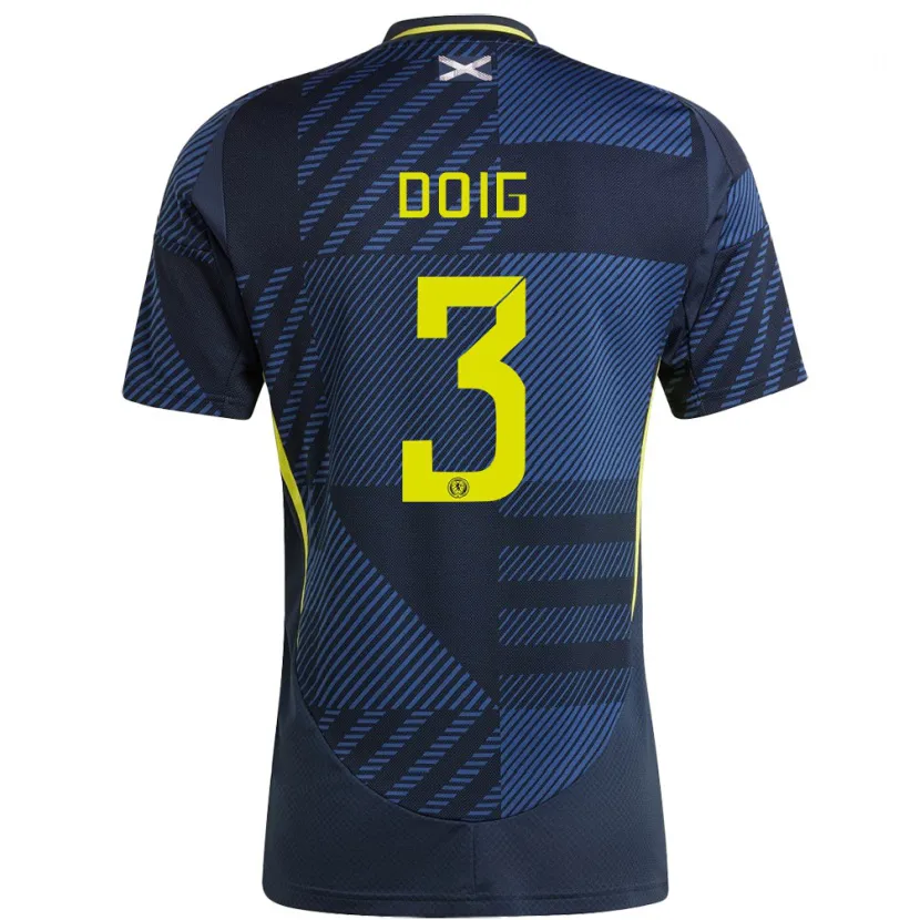 Danxen Men Scotland Josh Doig #3 Dark Blue Home Jersey 24-26 T-Shirt