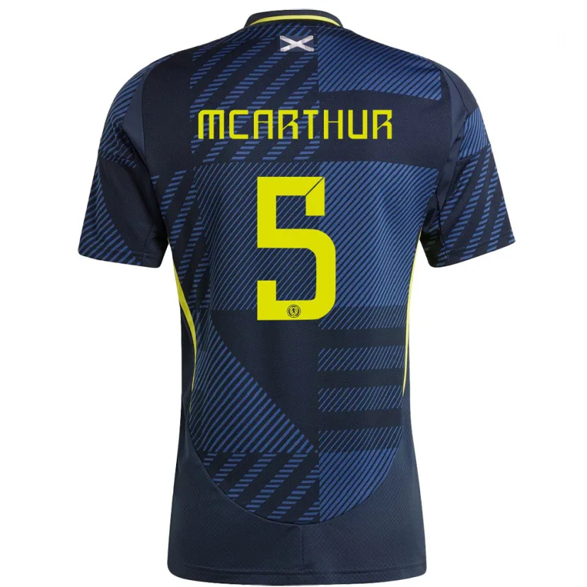 Danxen Men Scotland Charlie Mcarthur #5 Dark Blue Home Jersey 24-26 T-Shirt