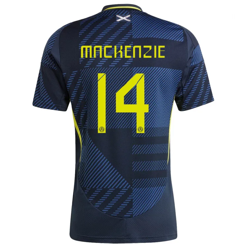 Danxen Men Scotland Magnus Mackenzie #14 Dark Blue Home Jersey 24-26 T-Shirt