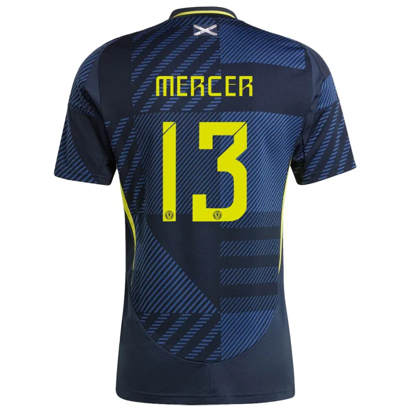 Danxen Men Scotland Jamie Mercer #13 Dark Blue Home Jersey 24-26 T-Shirt