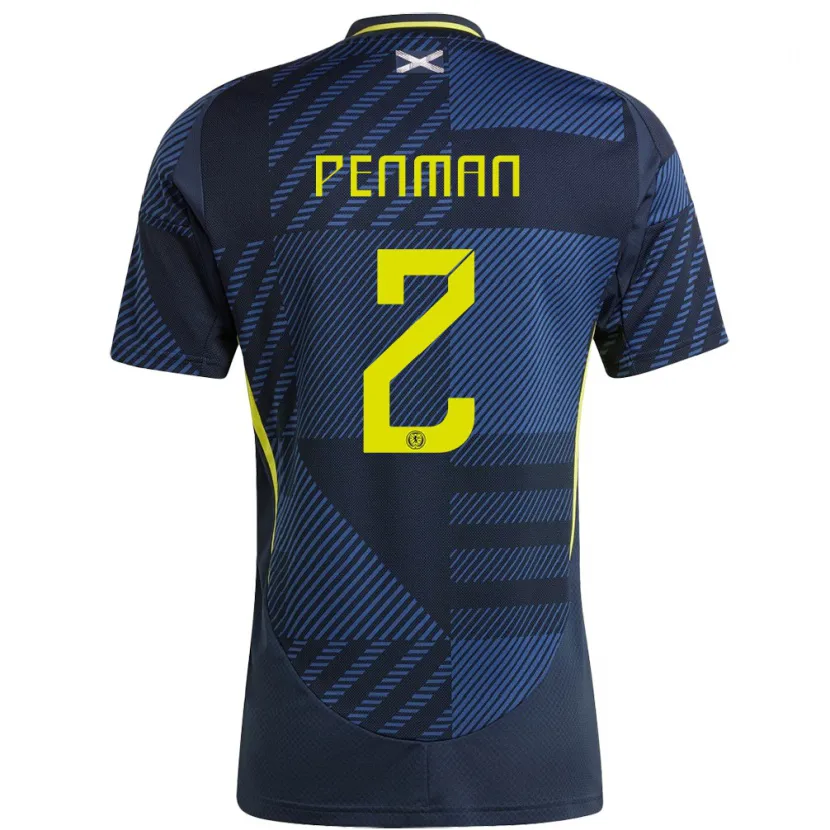 Danxen Men Scotland Callum Penman #2 Dark Blue Home Jersey 24-26 T-Shirt