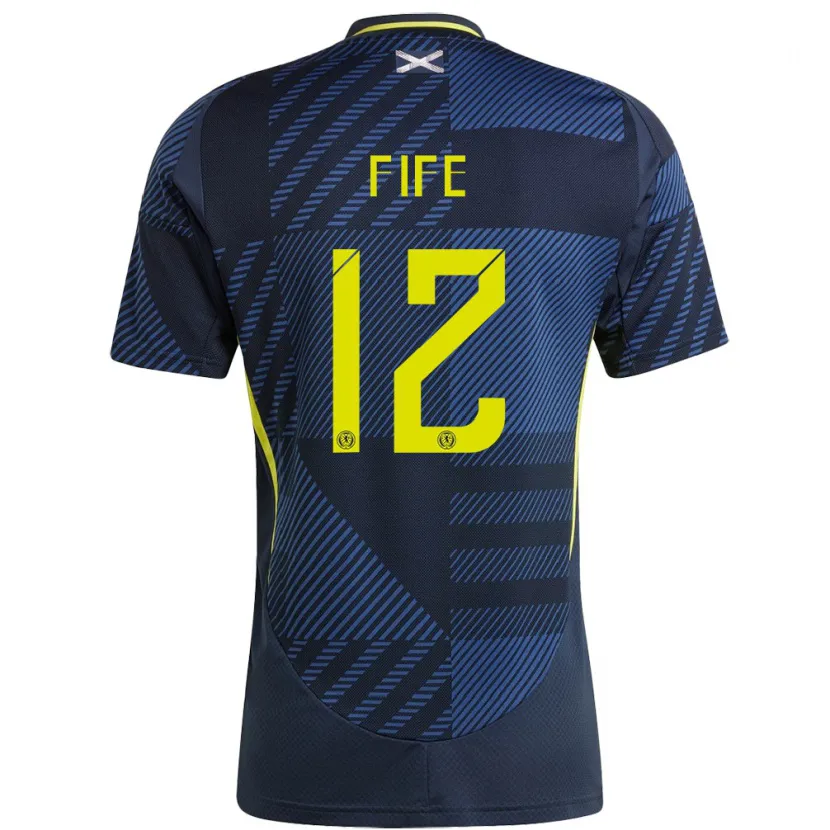 Danxen Men Scotland Jenna Fife #12 Dark Blue Home Jersey 24-26 T-Shirt