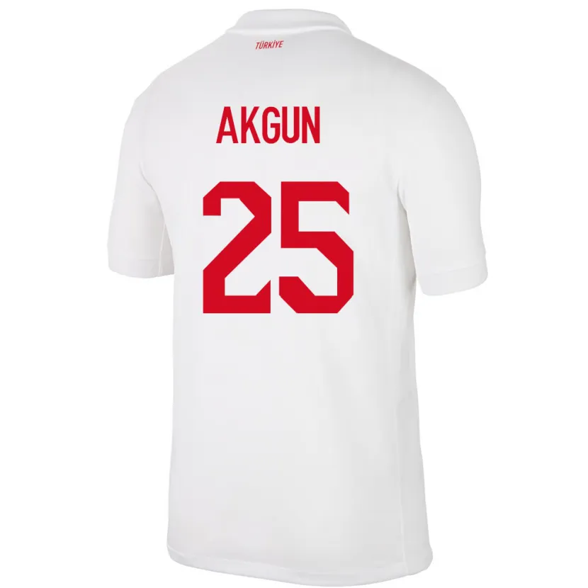 Danxen Men Turkey Yunus Akgün #25 White Home Jersey 24-26 T-Shirt