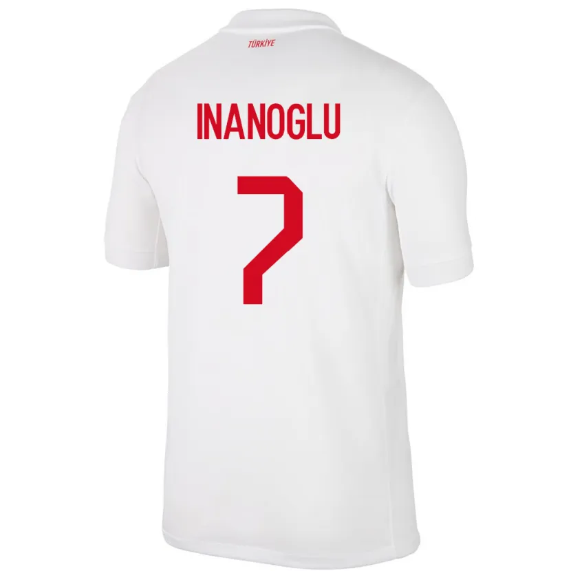 Danxen Men Turkey Kaan İnanoğlu #7 White Home Jersey 24-26 T-Shirt