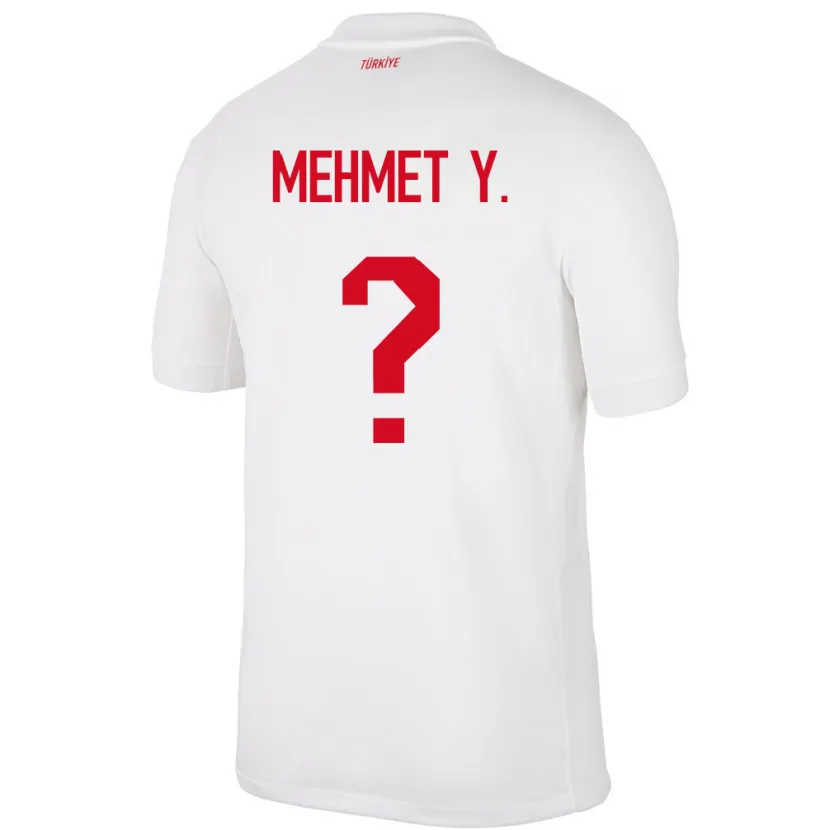 Danxen Men Turkey Mehmet Yildirim #0 White Home Jersey 24-26 T-Shirt