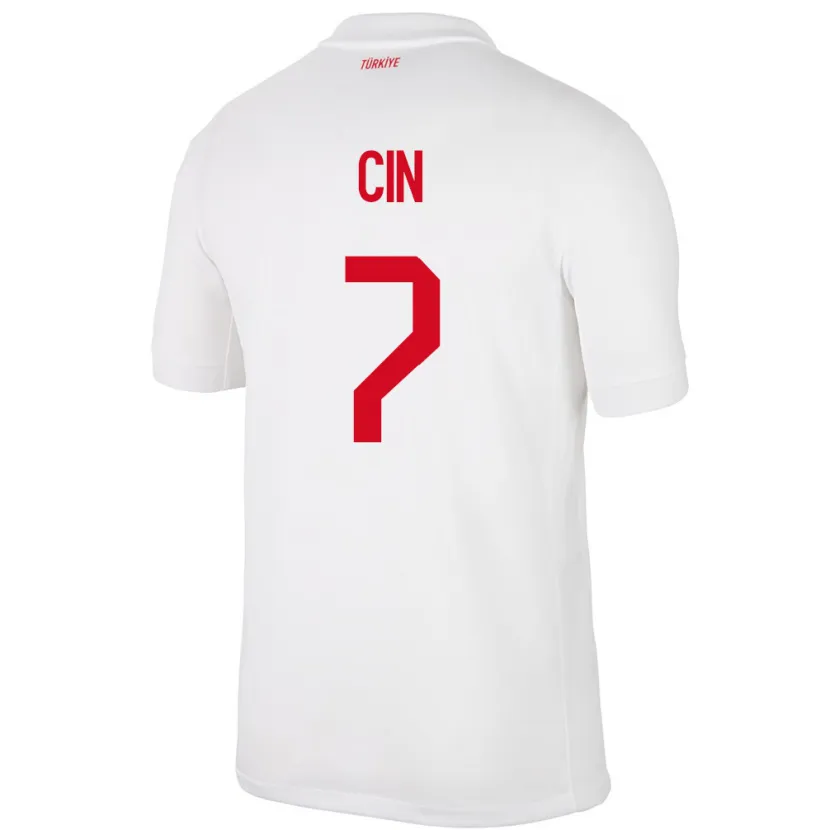 Danxen Men Turkey Miray Cin #7 White Home Jersey 24-26 T-Shirt