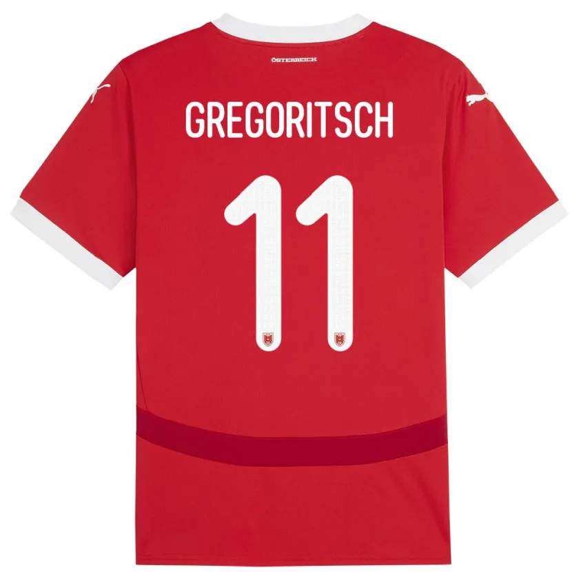 Danxen Men Austria Michael Gregoritsch #11 Red Home Jersey 24-26 T-Shirt