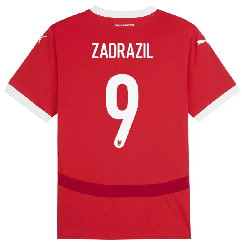 Danxen Men Austria Sarah Zadrazil #9 Red Home Jersey 24-26 T-Shirt