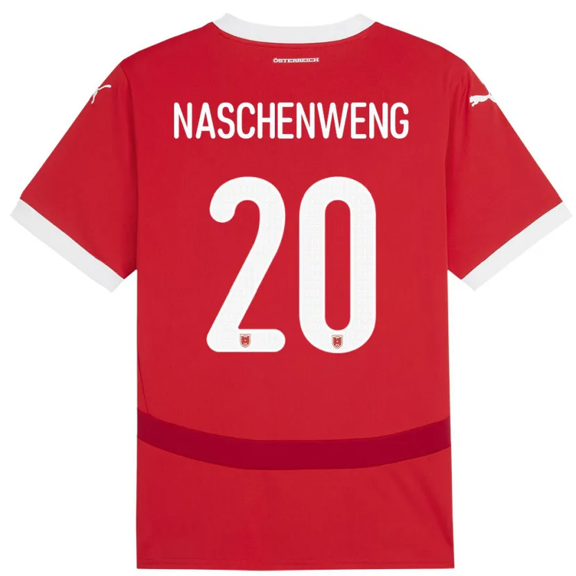 Danxen Men Austria Katharina Naschenweng #20 Red Home Jersey 24-26 T-Shirt