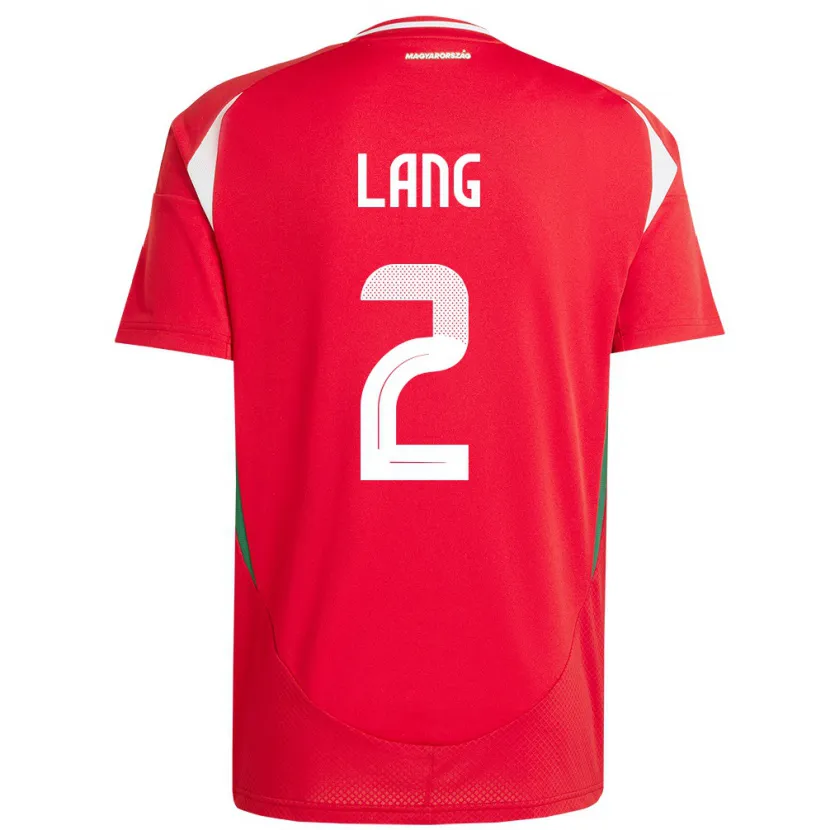 Danxen Men Hungary Ádám Lang #2 Red Home Jersey 24-26 T-Shirt