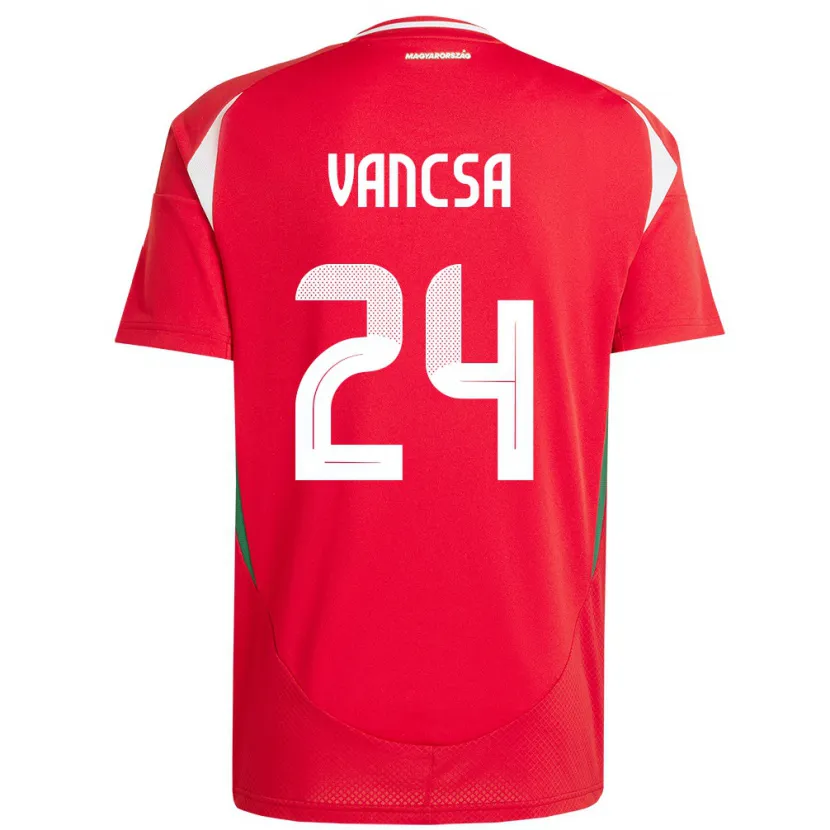 Danxen Men Hungary Zalán Vancsa #24 Red Home Jersey 24-26 T-Shirt