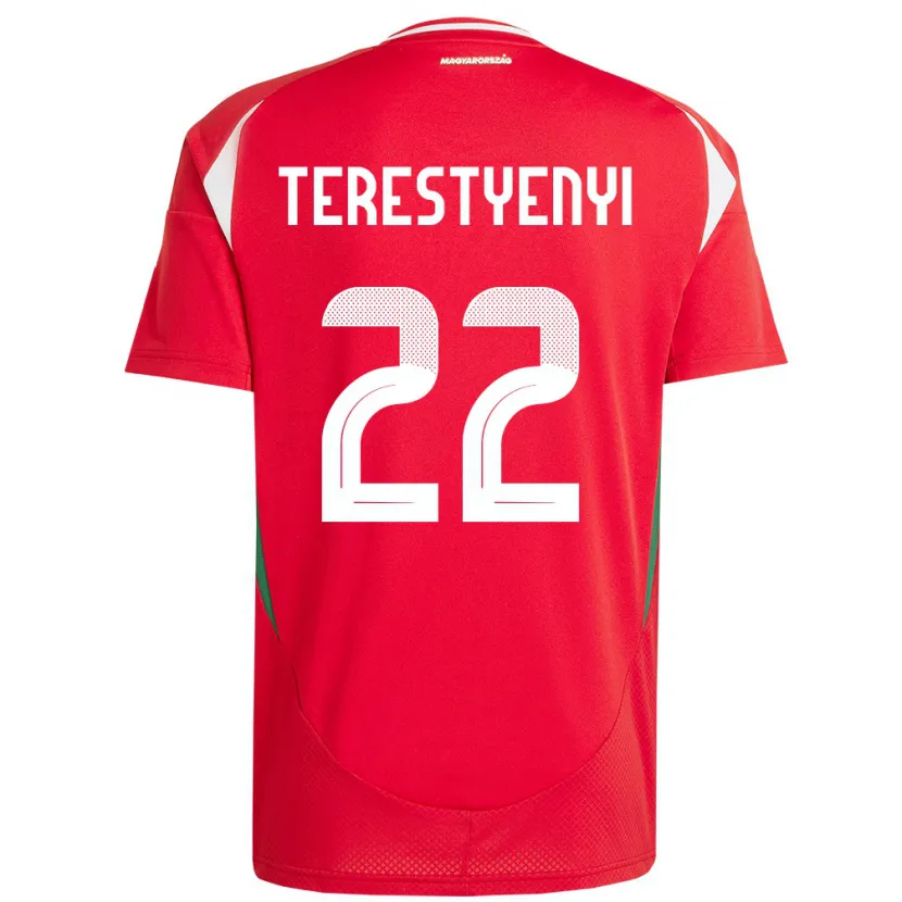 Danxen Men Hungary Anna Terestyényi #22 Red Home Jersey 24-26 T-Shirt