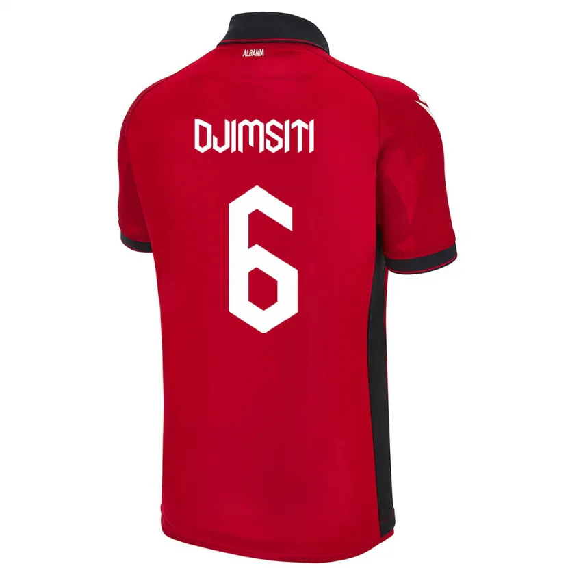 Danxen Men Albania Berat Djimsiti #6 Red Home Jersey 24-26 T-Shirt