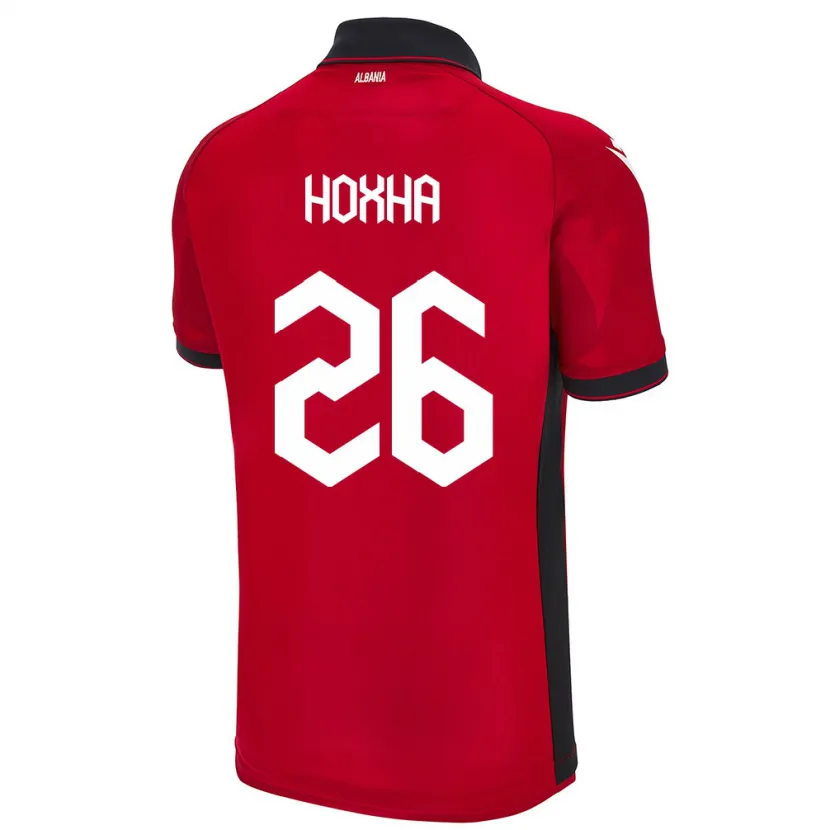 Danxen Men Albania Arbër Hoxha #26 Red Home Jersey 24-26 T-Shirt