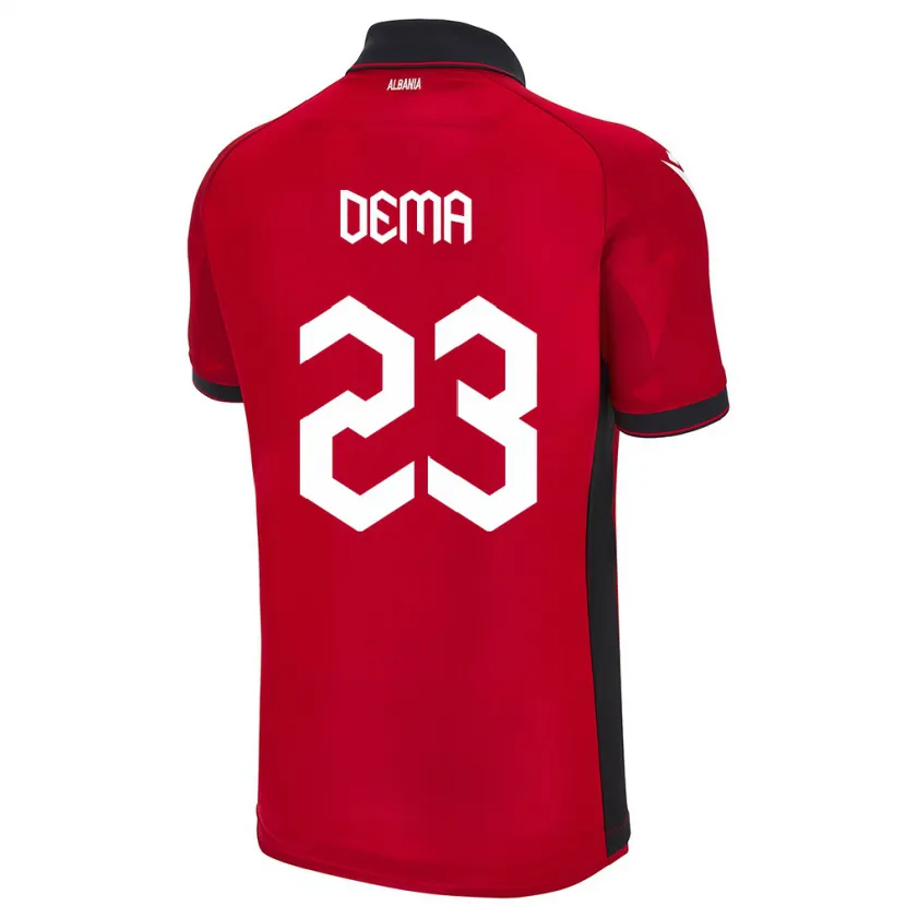 Danxen Men Albania Endri Dema #23 Red Home Jersey 24-26 T-Shirt