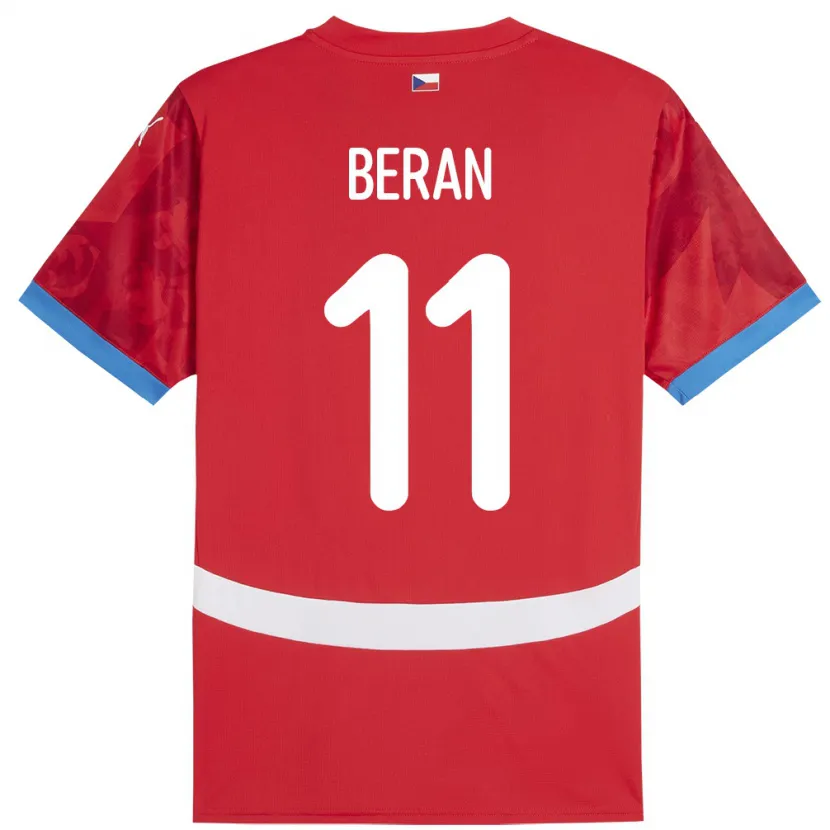 Danxen Men Czech Republic Stepan Beran #11 Red Home Jersey 24-26 T-Shirt