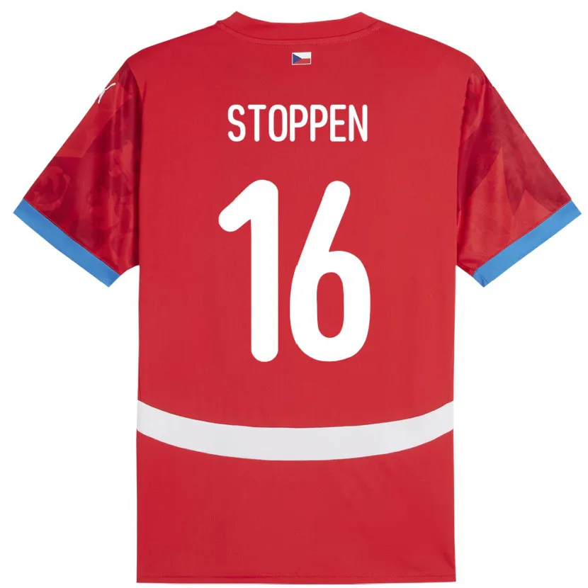 Danxen Men Czech Republic Tadeas Stoppen #16 Red Home Jersey 24-26 T-Shirt