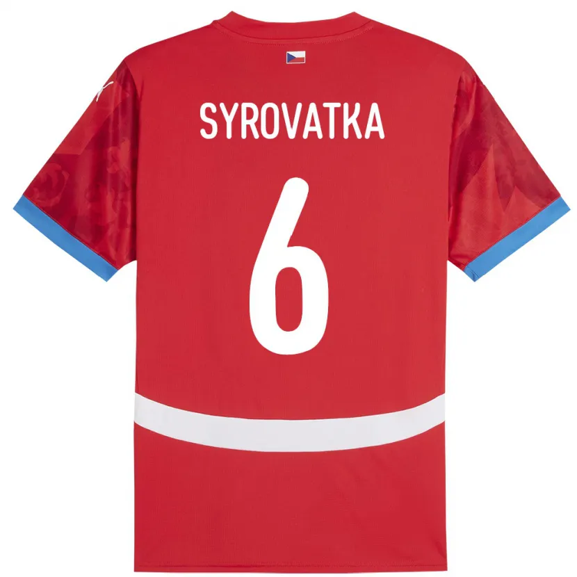 Danxen Men Czech Republic Matyas Syrovatka #6 Red Home Jersey 24-26 T-Shirt