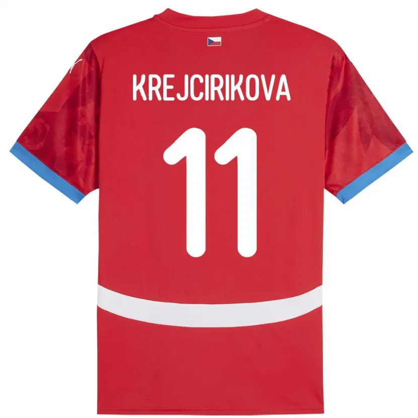 Danxen Men Czech Republic Tereza Krejčiříková #11 Red Home Jersey 24-26 T-Shirt