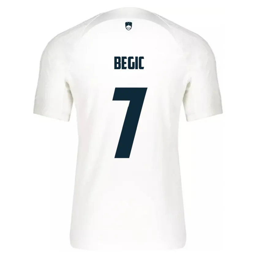 Danxen Men Slovenia Tjas Begic #7 White Home Jersey 24-26 T-Shirt