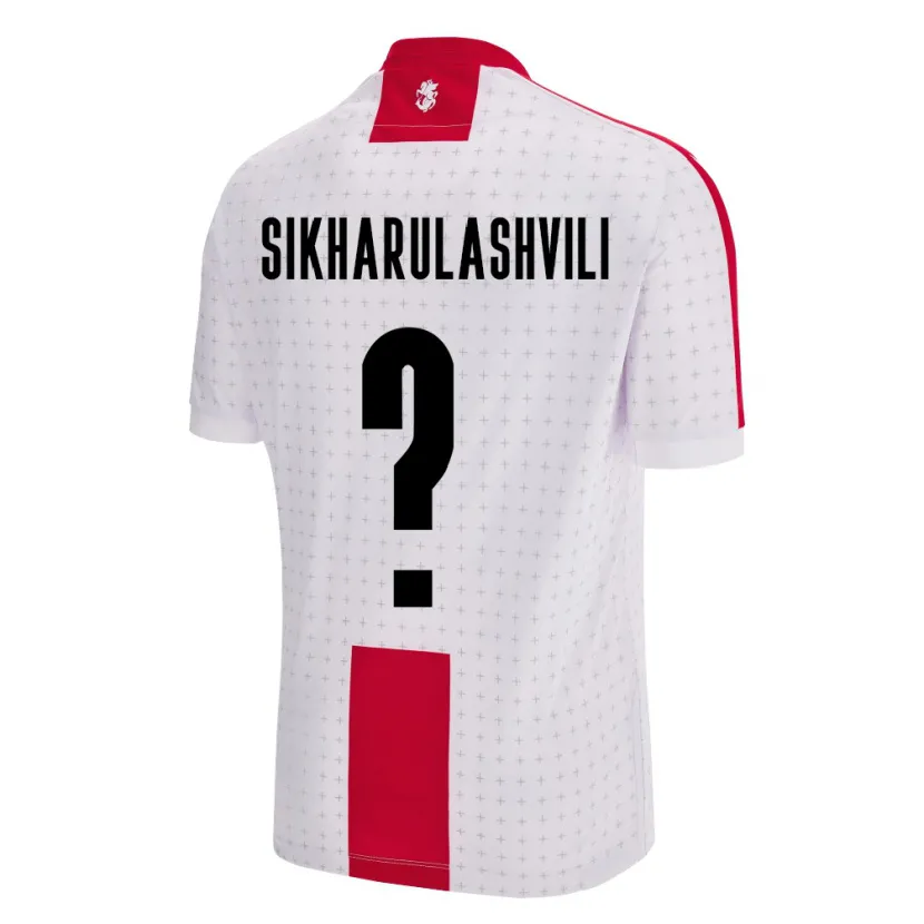 Danxen Men Georgia Nika Sikharulashvili #0 White Home Jersey 24-26 T-Shirt