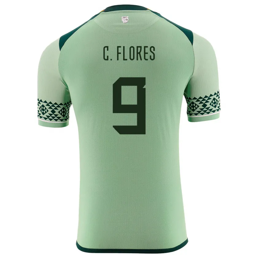 Danxen Men Bolivia Cesar Flores #9 Light Green Home Jersey 24-26 T-Shirt