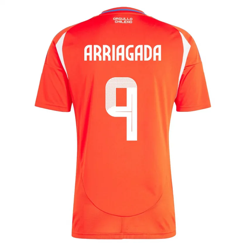 Danxen Men Chile Luciano Arriagada #9 Red Home Jersey 24-26 T-Shirt