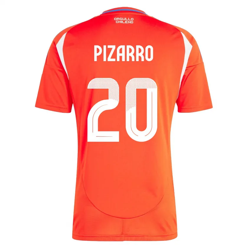 Danxen Men Chile Damián Pizarro #20 Red Home Jersey 24-26 T-Shirt