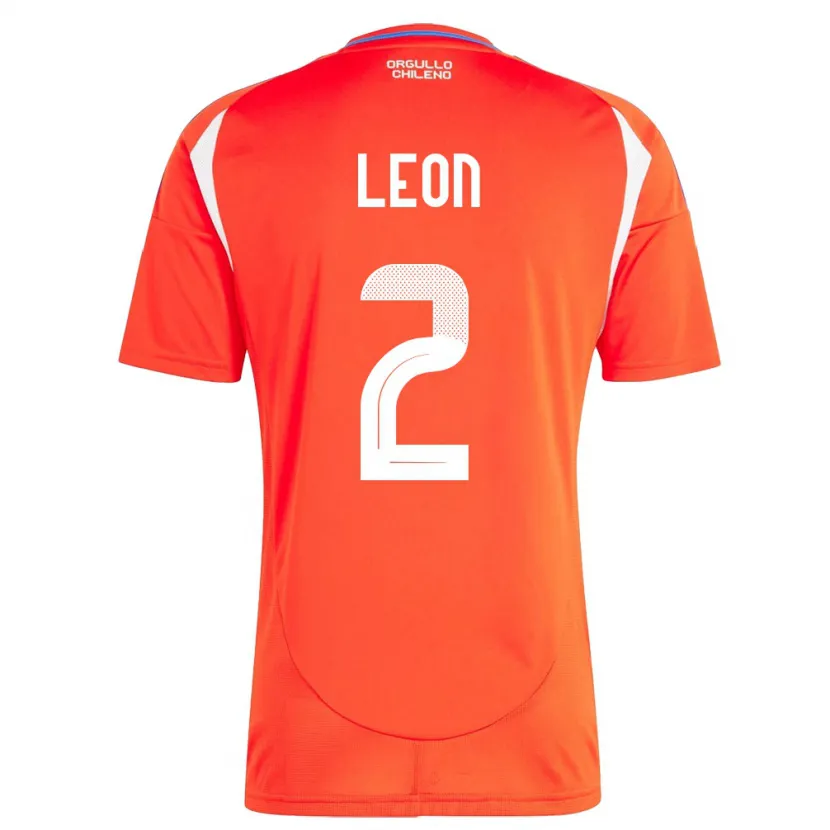 Danxen Men Chile Maicol León #2 Red Home Jersey 24-26 T-Shirt