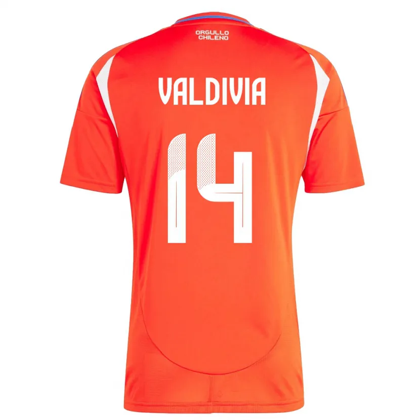 Danxen Men Chile Felipe Valdivia #14 Red Home Jersey 24-26 T-Shirt