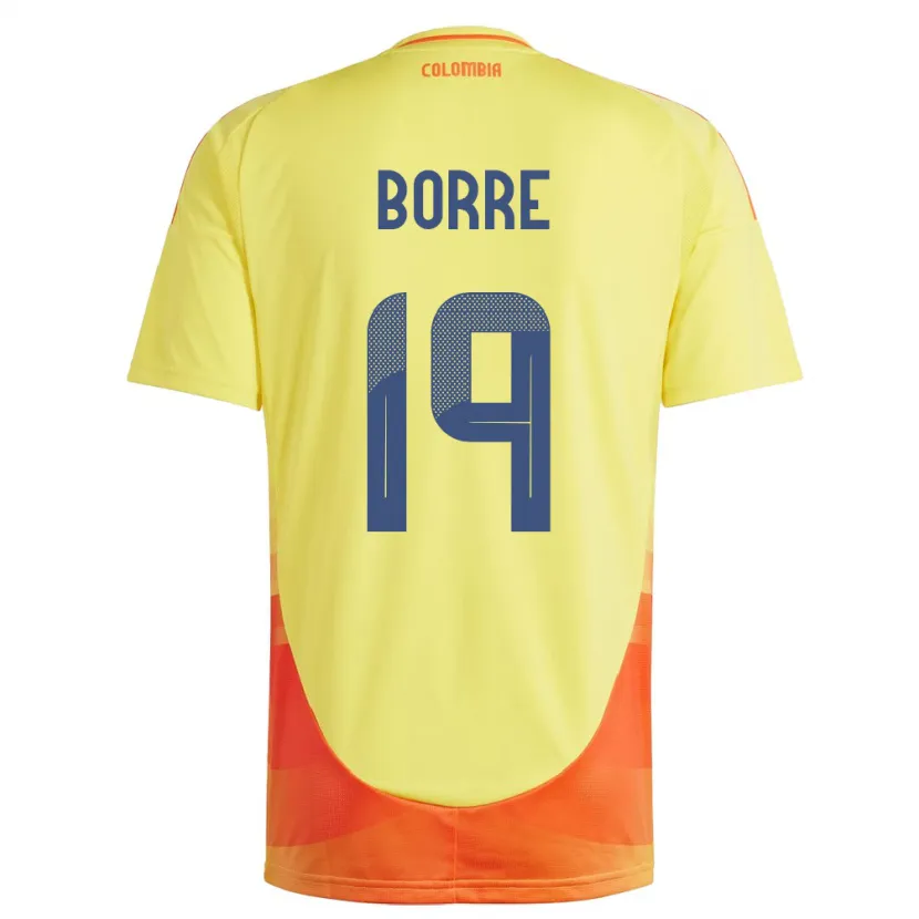 Danxen Men Colombia Rafael Borré #19 Yellow Home Jersey 24-26 T-Shirt