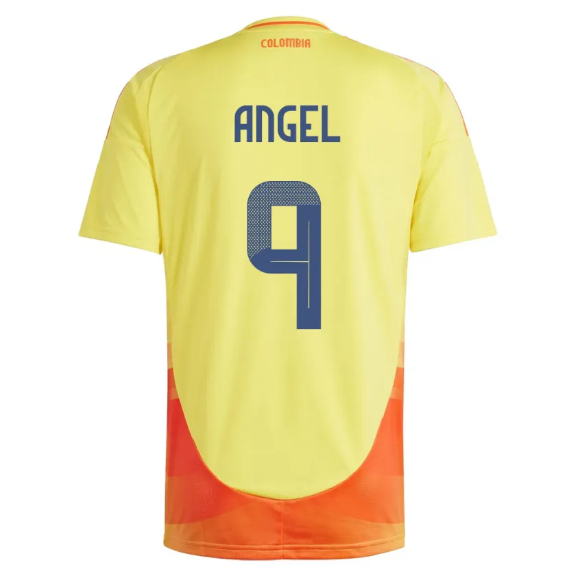 Danxen Men Colombia Tomás Ángel #9 Yellow Home Jersey 24-26 T-Shirt