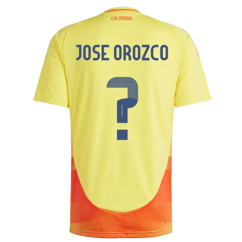 Danxen Men Colombia Juan José Orozco #0 Yellow Home Jersey 24-26 T-Shirt