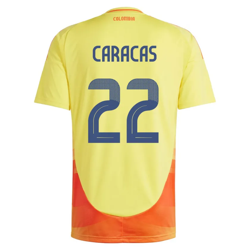 Danxen Men Colombia Daniela Caracas #22 Yellow Home Jersey 24-26 T-Shirt