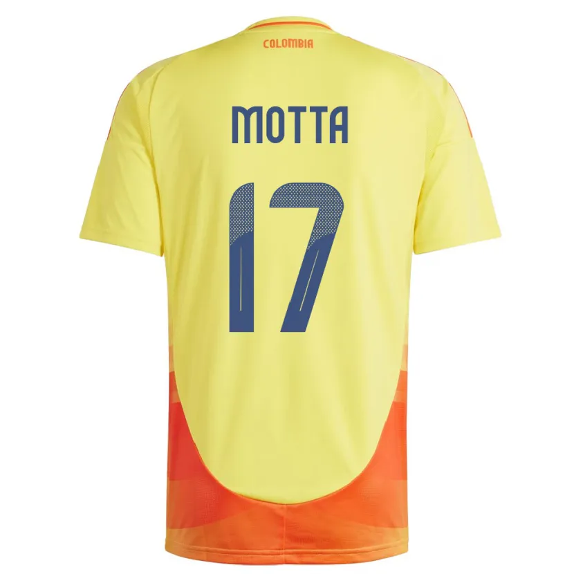 Danxen Men Colombia Cristina Motta #17 Yellow Home Jersey 24-26 T-Shirt