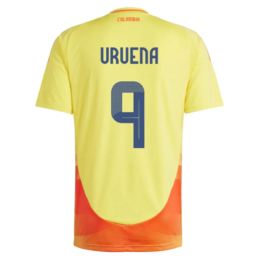 Danxen Men Colombia Gabriela Urueña #9 Yellow Home Jersey 24-26 T-Shirt