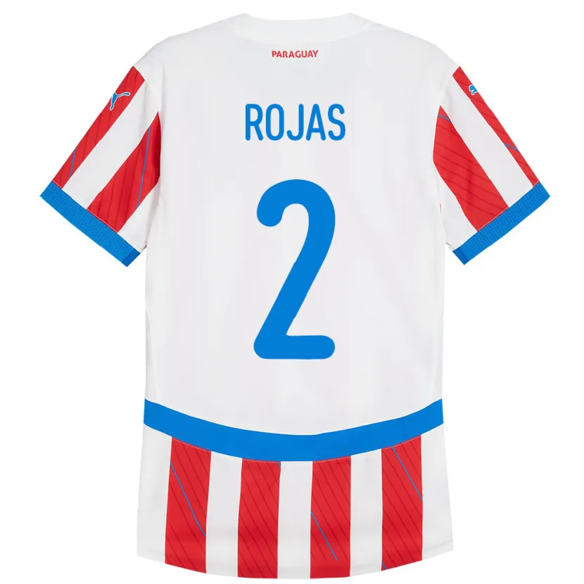 Danxen Men Paraguay Robert Rojas #2 White Red Home Jersey 24-26 T-Shirt