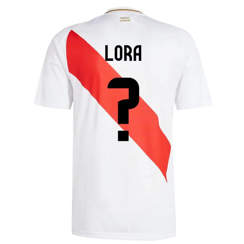 Danxen Men Peru Fabrizio Lora #0 White Home Jersey 24-26 T-Shirt