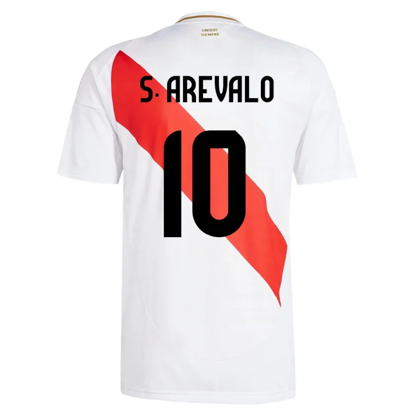 Danxen Men Peru Sandra Arévalo #10 White Home Jersey 24-26 T-Shirt