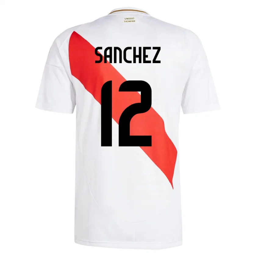 Danxen Men Peru Maryory Sánchez #12 White Home Jersey 24-26 T-Shirt