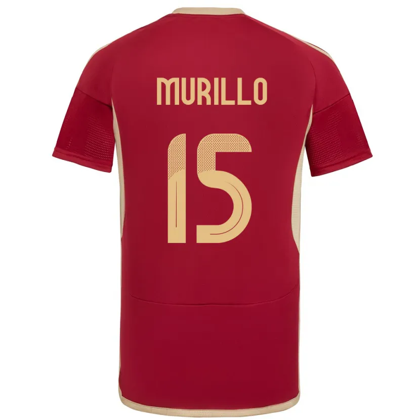 Danxen Men Venezuela Jhon Murillo #15 Burgundy Home Jersey 24-26 T-Shirt